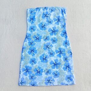 NWOT Anchor Blue Tube Top Floral Mini Dress Size M
